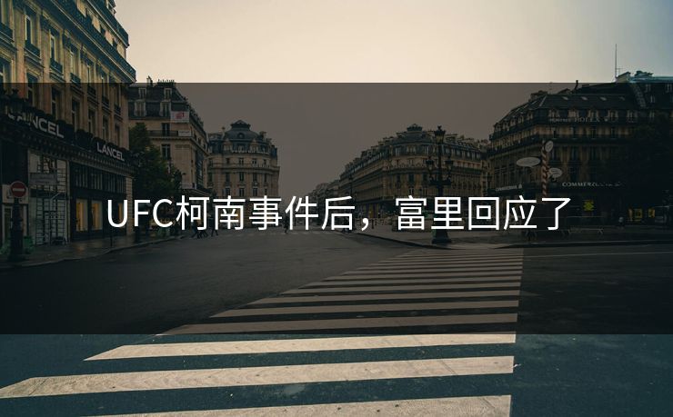 UFC柯南事件后，富里回应了